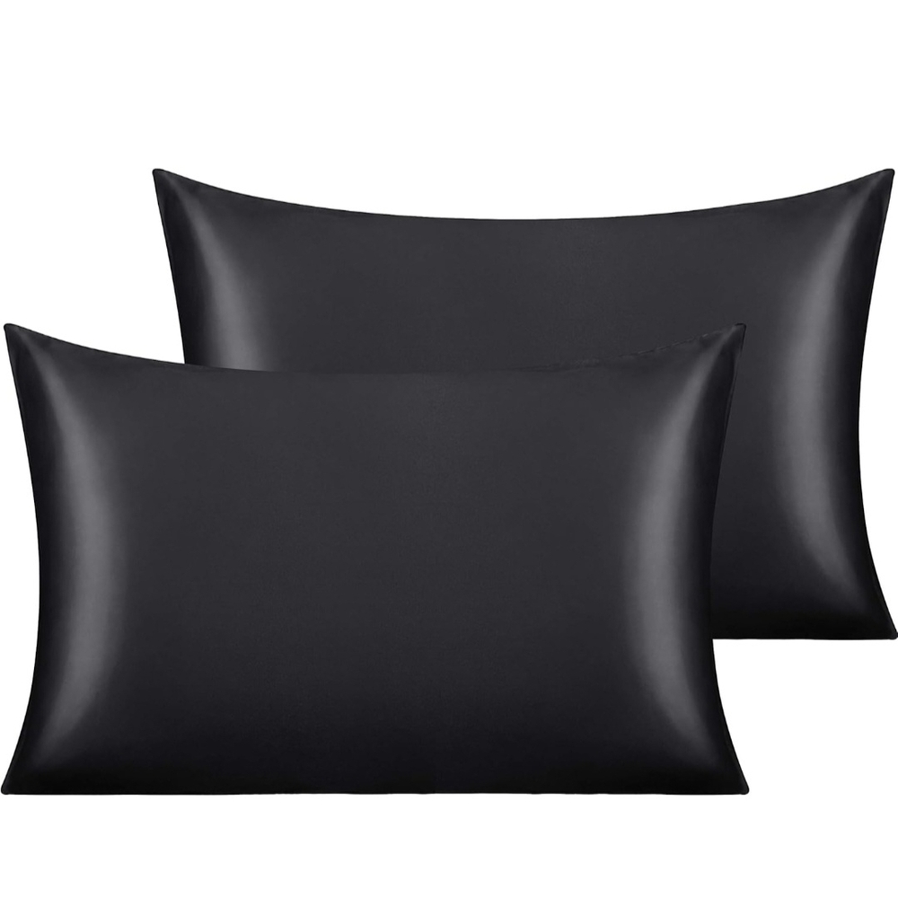 Luxury Black Satin Pillowcases